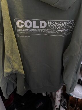 Cold Worldwide Perspective Men's Olive Zip-Up Hoodie